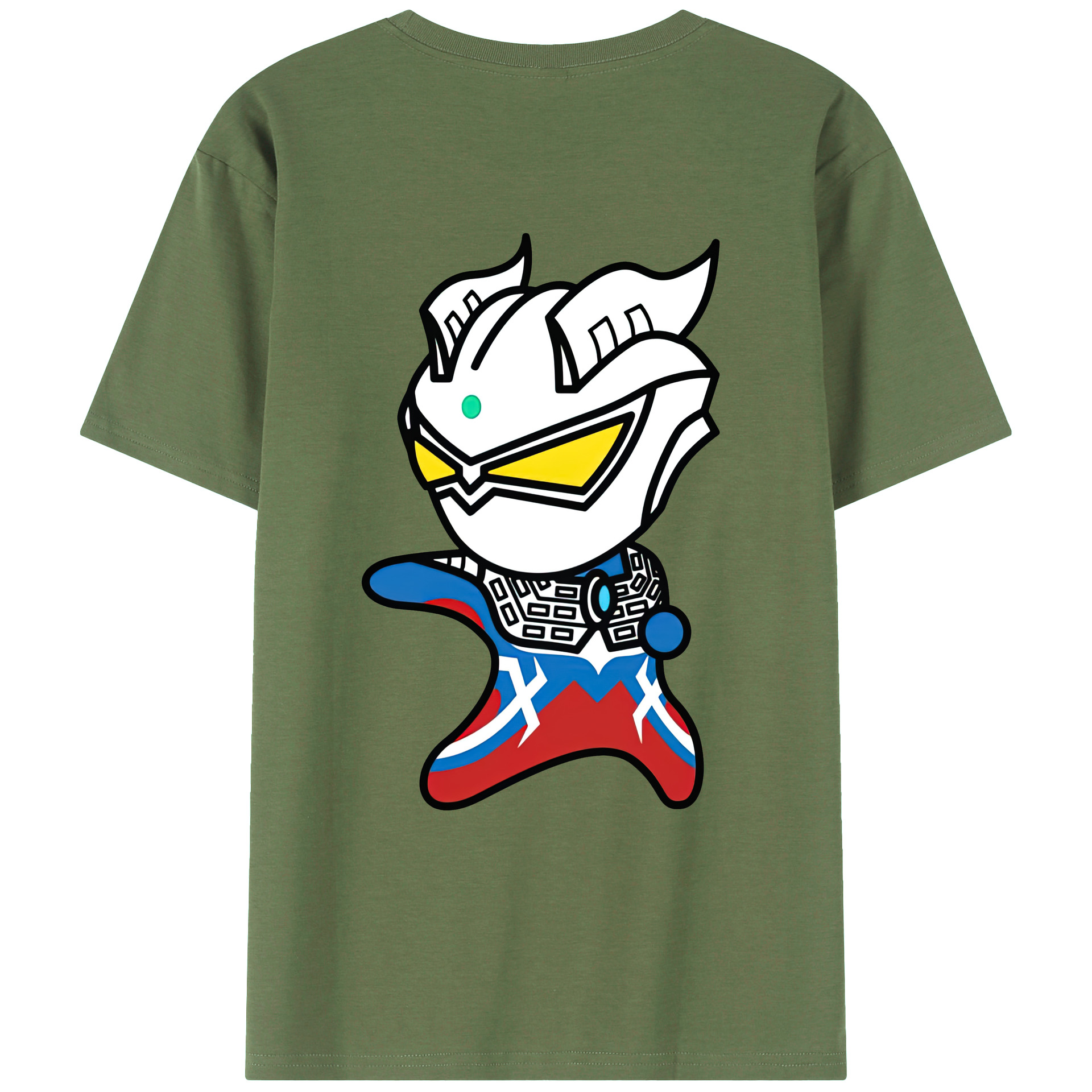 （画像用） ウルトラマン Ultraman 綿100％ メンズ半袖Tシャツ（バックプリント） 通気性